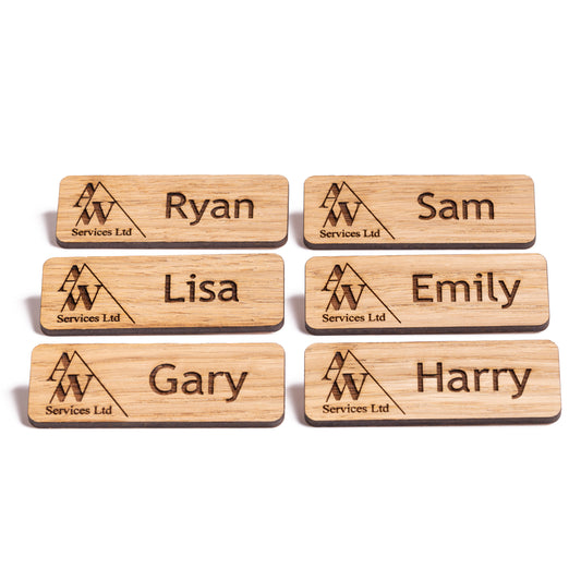 Wooden Name Badges