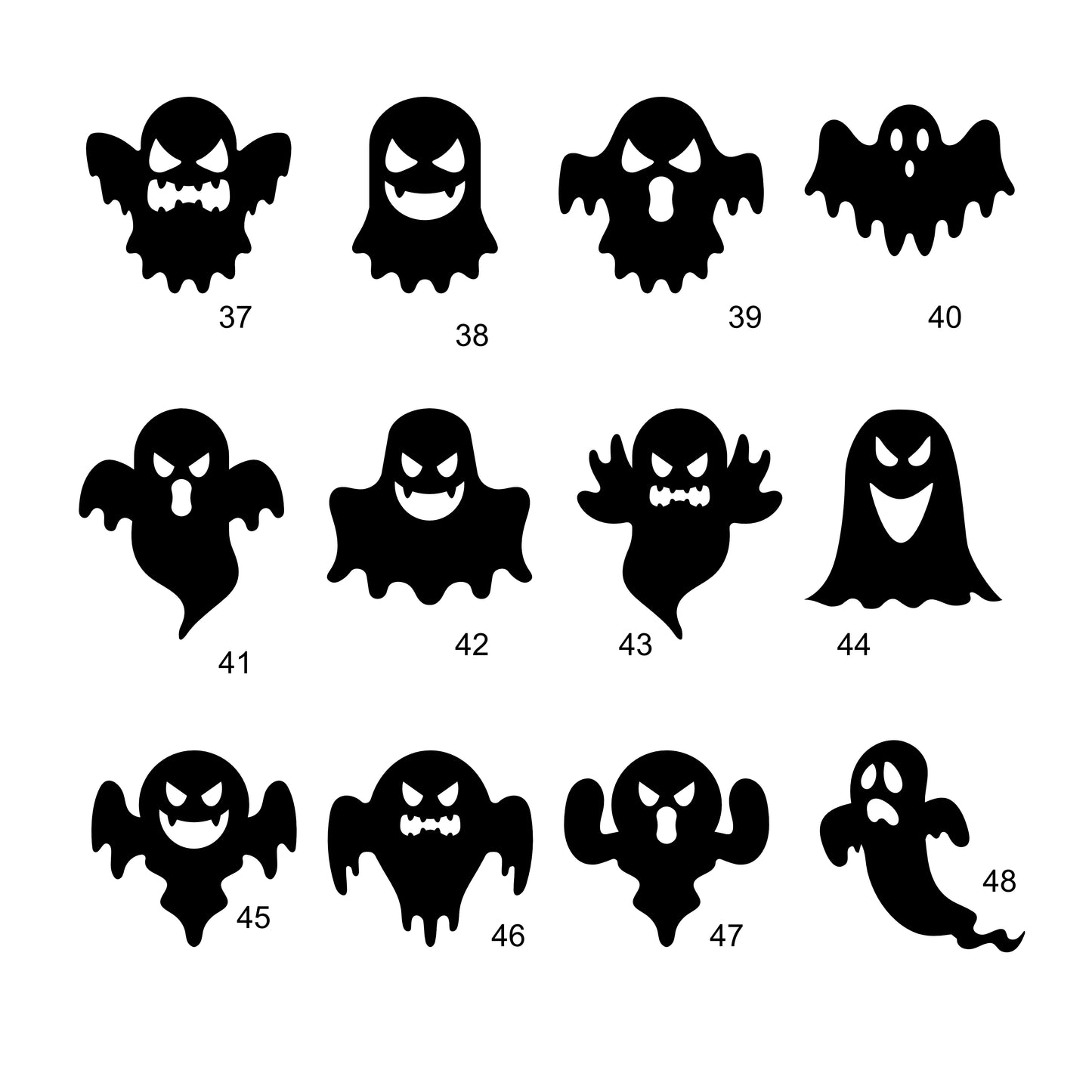 Wooden Ghost Shapes