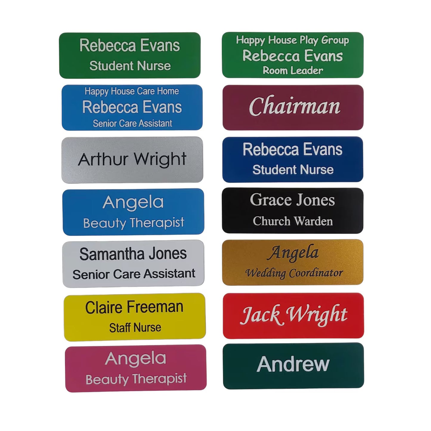 Coloured Name Badges