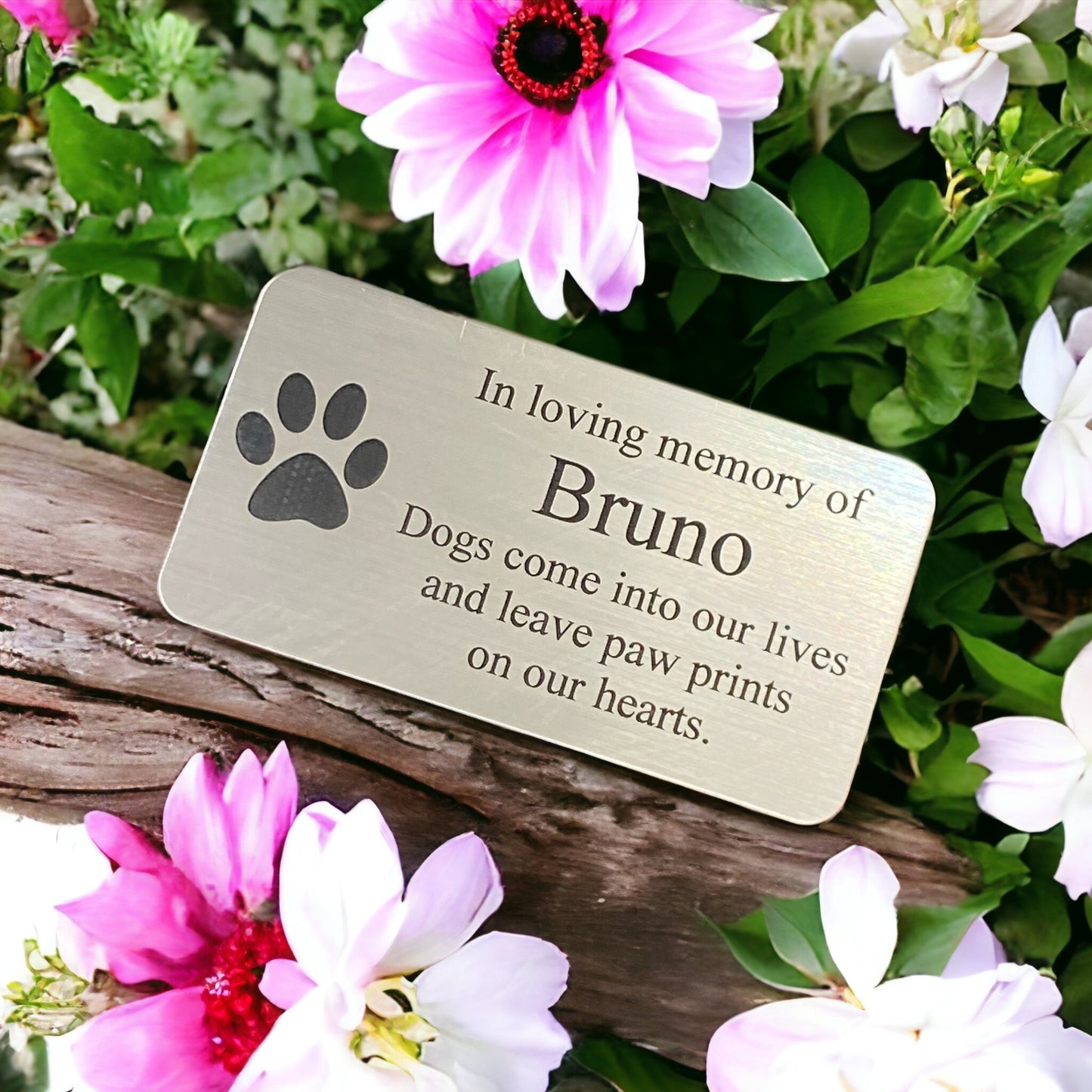 Engraved Memorial Plaque For Pet Dog - For Bench, Grave Marker Or Tree