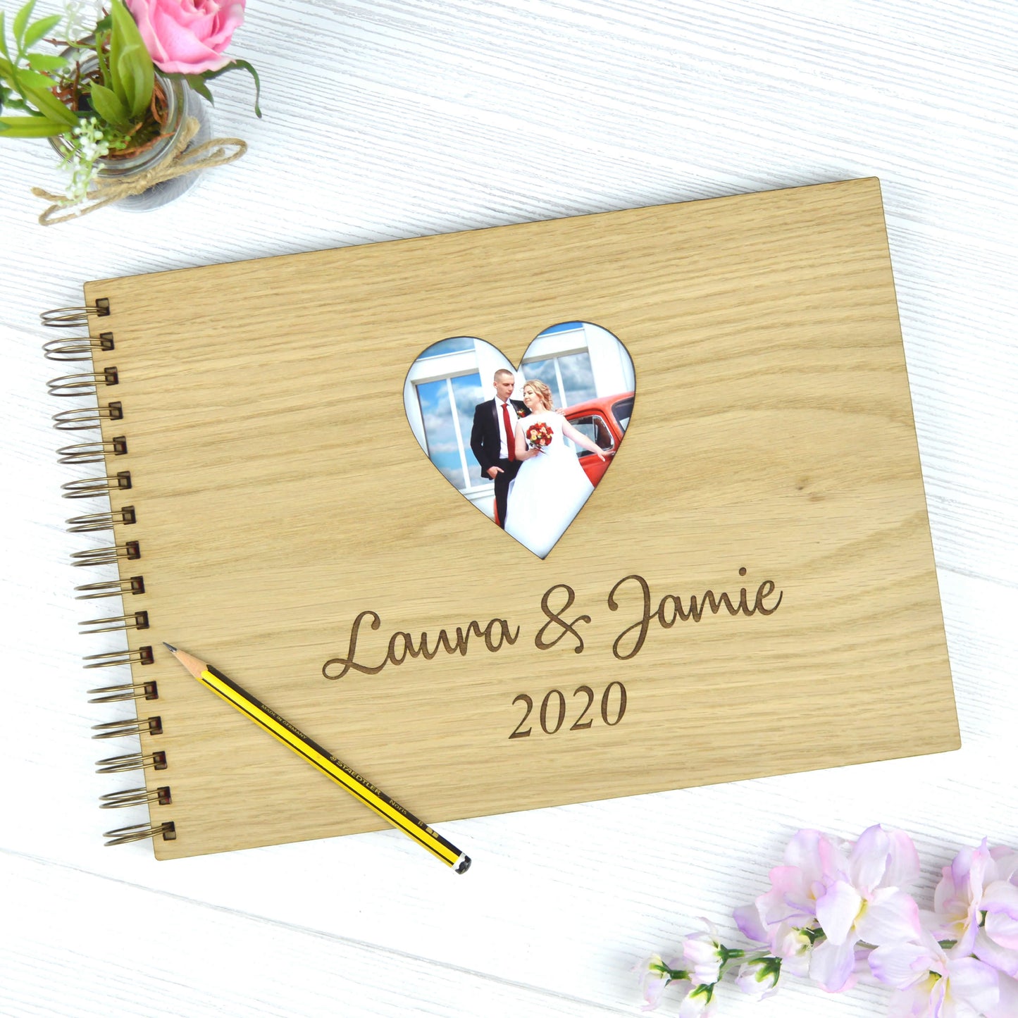 Personalised Valentine's Day Wooden Photo Scrapbook
