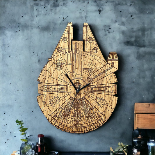 Millennium Falcon - Wooden Star Wars Wall Clock