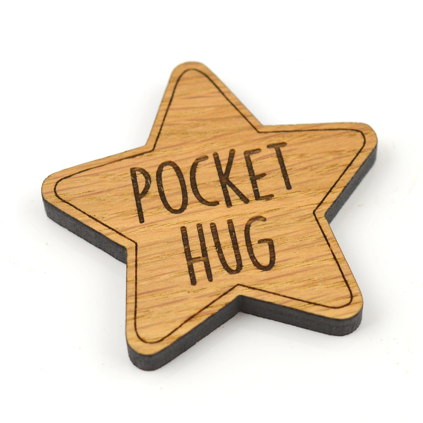 Little Wooden Pocket Star Shaped Hug Tokens - Bulk Wholesale