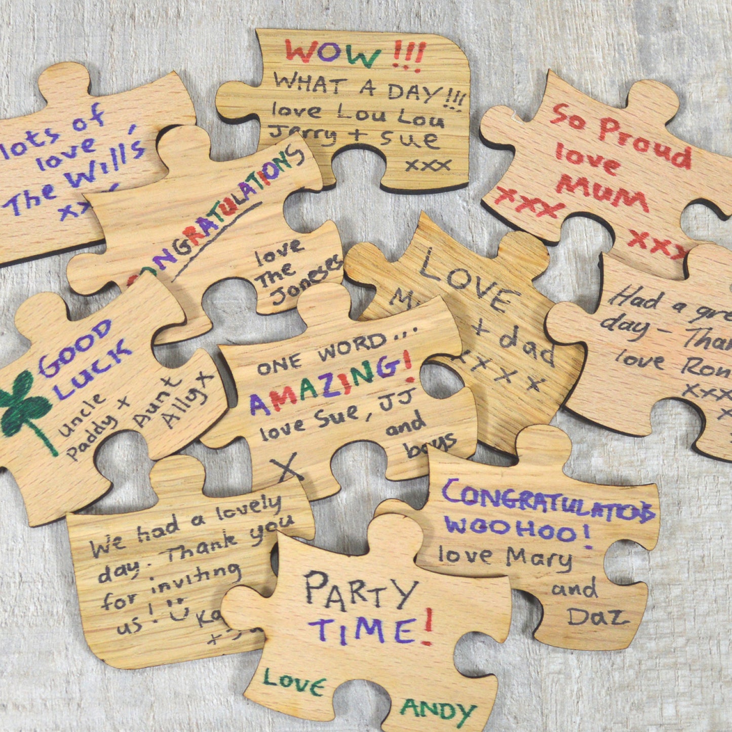 First Birthday Keepsake Guestbook - Personalised Heart Shaped Jigsaw Puzzle