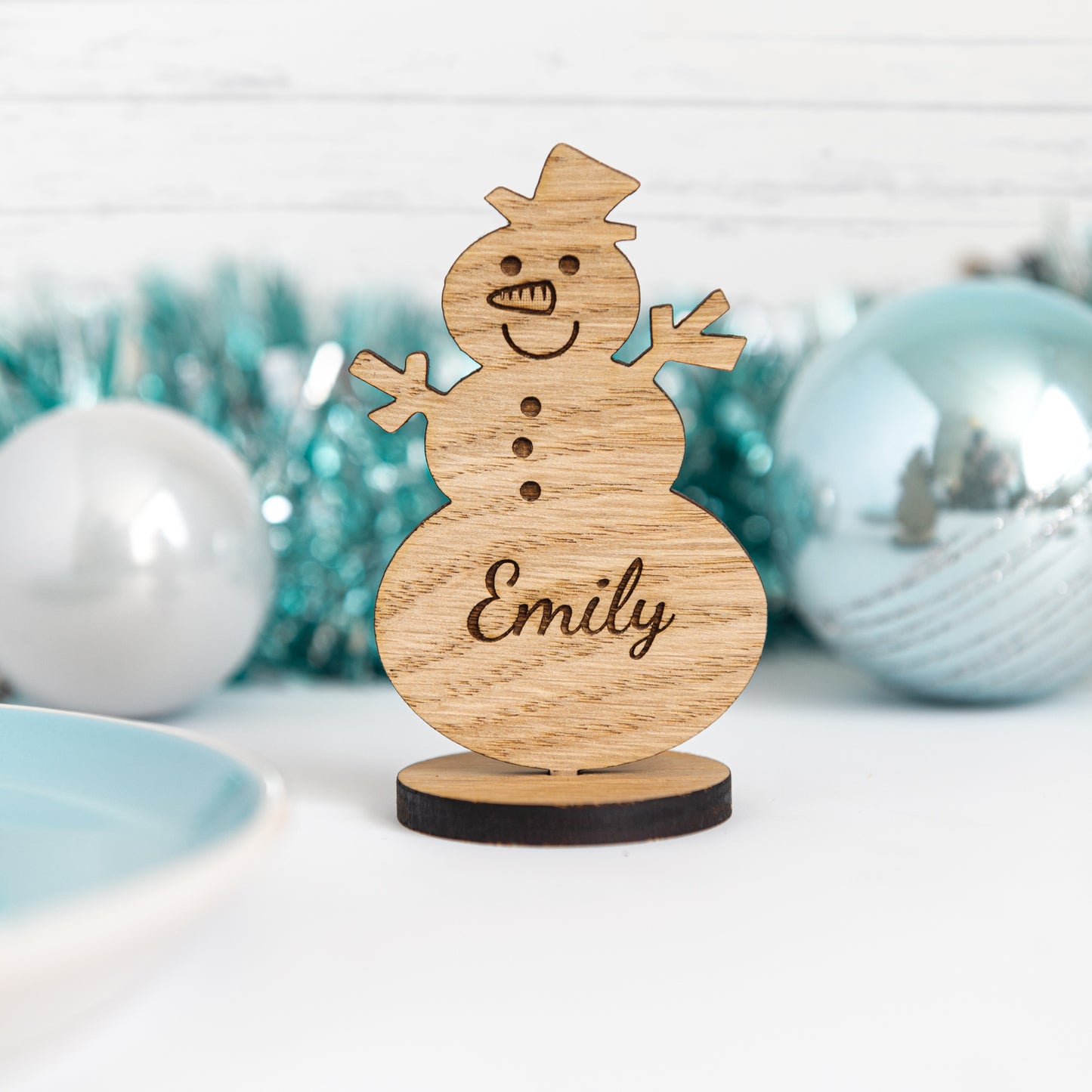 Personalised Snowman Place Names For The Christmas Table