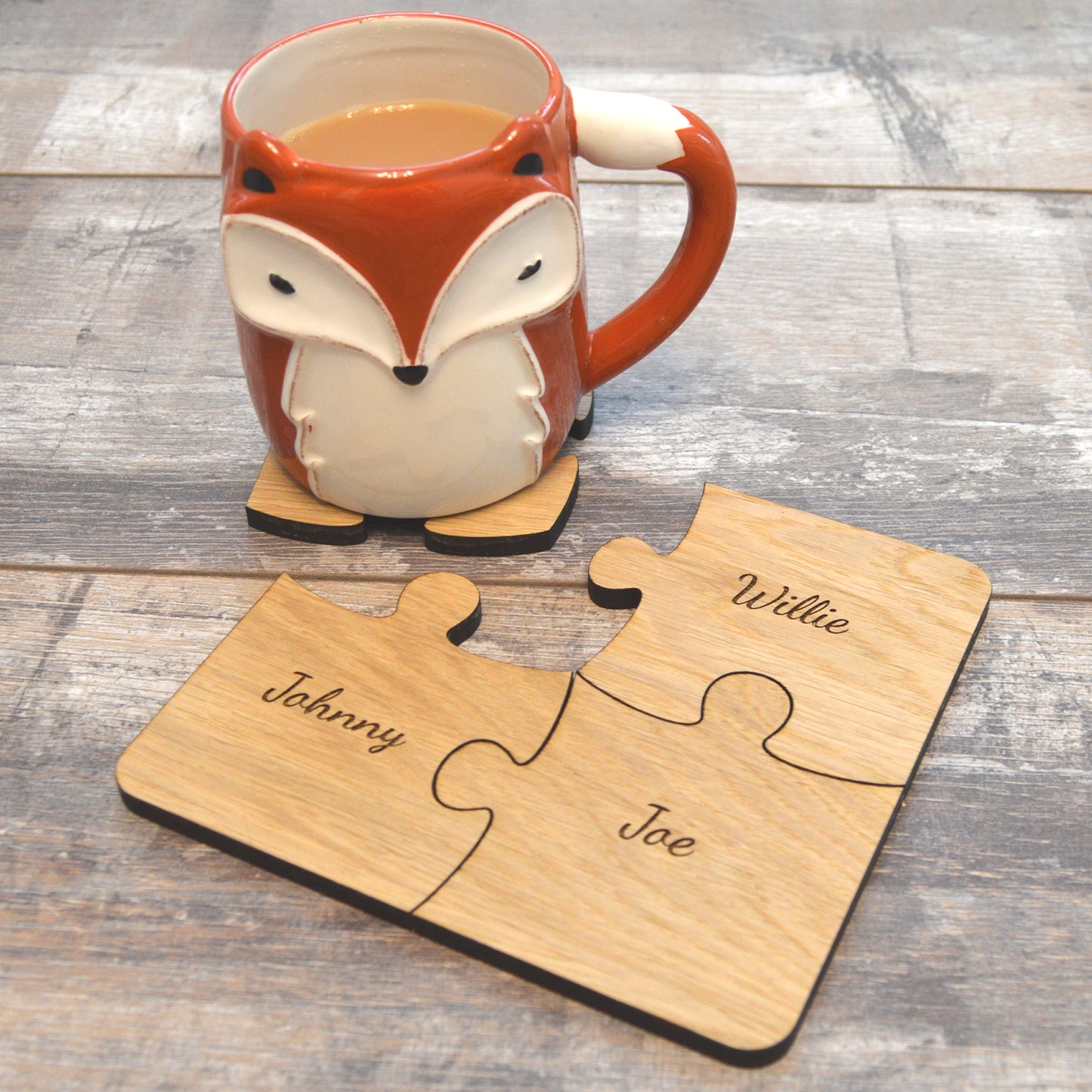 Wooden Jigsaw Puzzle - Personalised Coaster Sets
