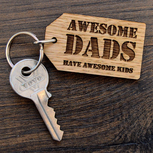 Awesome Dads Have Awesome Kids Funny Fathers Day Keyring Gift Present Idea Dad