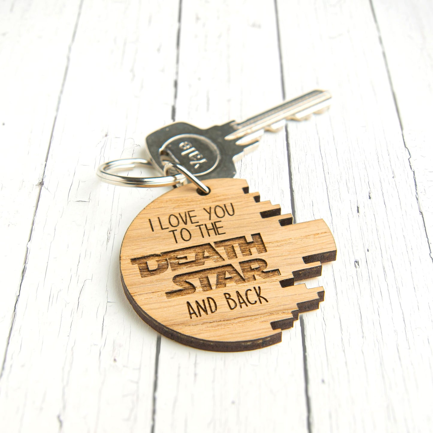 I Love You To The DEATH STAR and BACK - Valentines Day Star Wars Keyring Gift