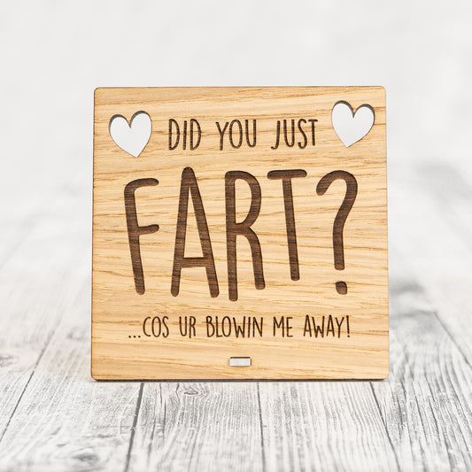 DID YOU JUST FART - Funny Valentines Day Plaque