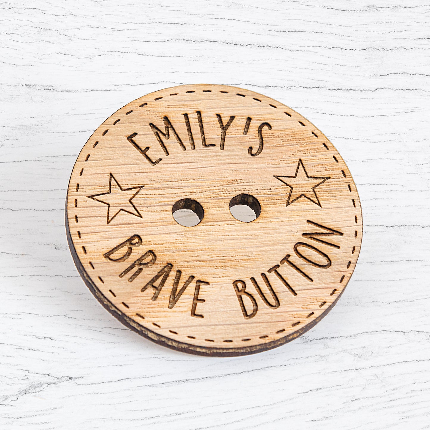 Personalised Brave Button - Worry Anxiety Gift For First Day At School Nursery