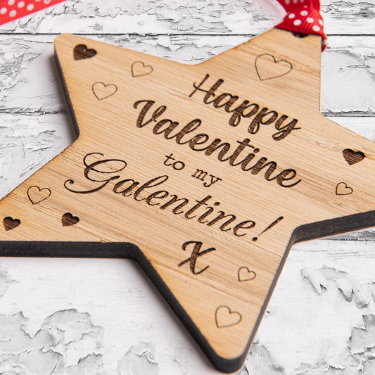 Happy Valentine To My Galentine - Wooden Plaque For Best Friend
