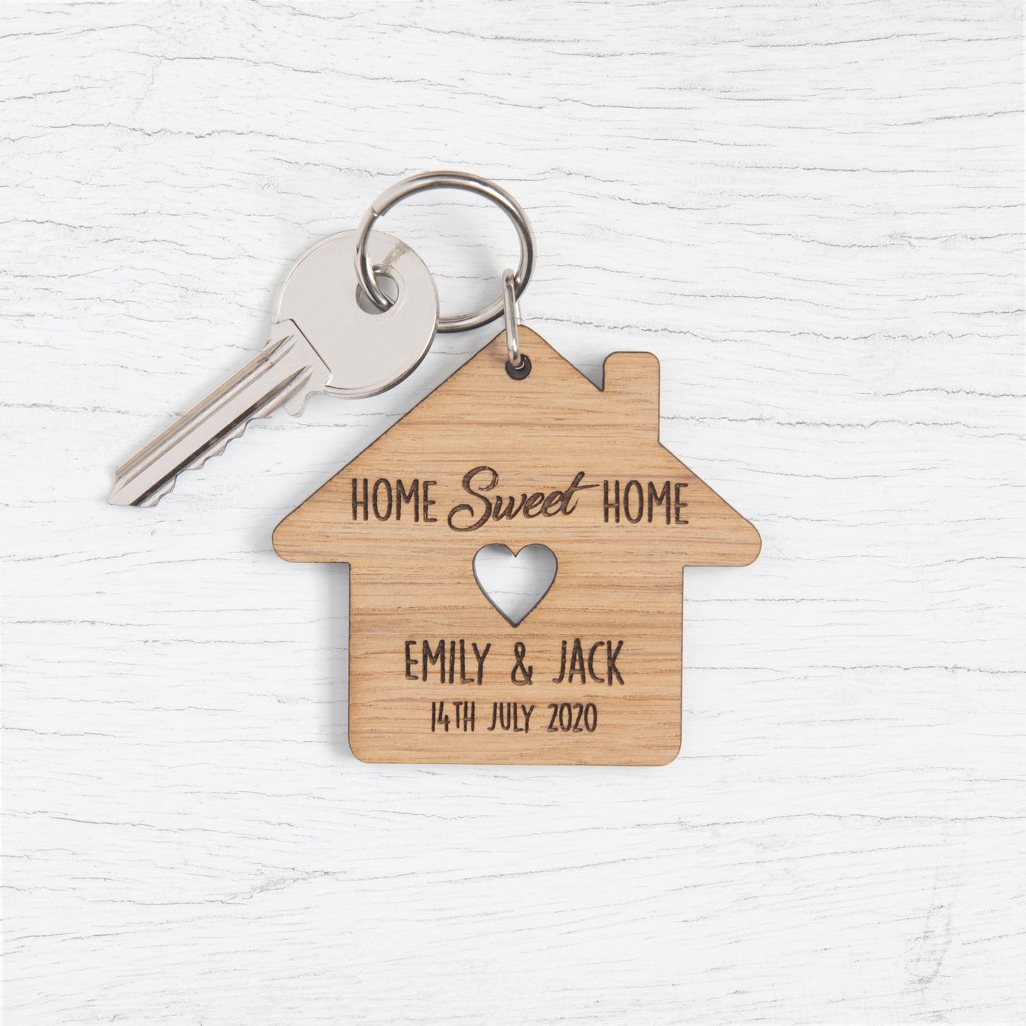 Personalised NEW HOME Valentine's Day House Keyring Set