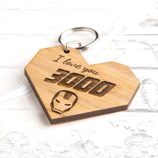 I Love You 3000 - The Avengers Iron Man Valentines Day Keyring Gift