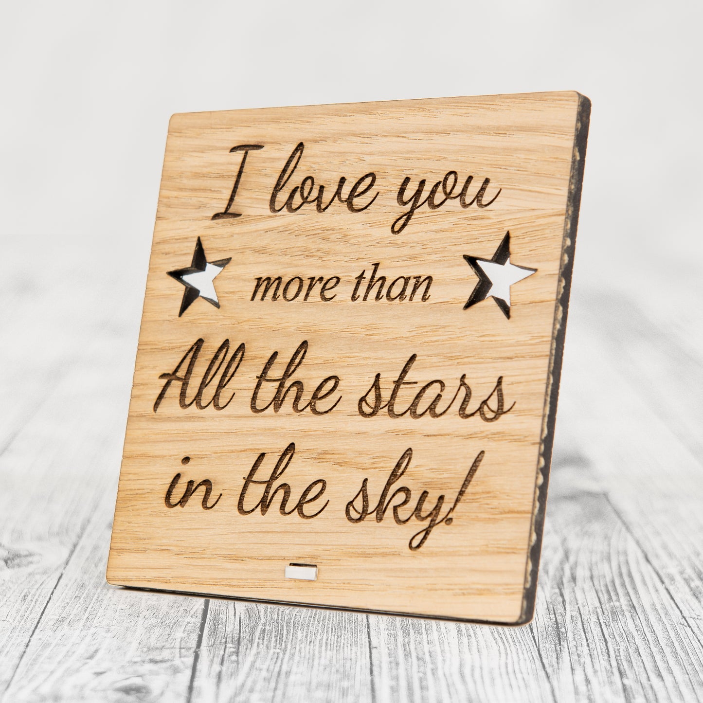 I Love You More Than All The STARS IN THE SKY - Wooden Valentine's Day Plaque