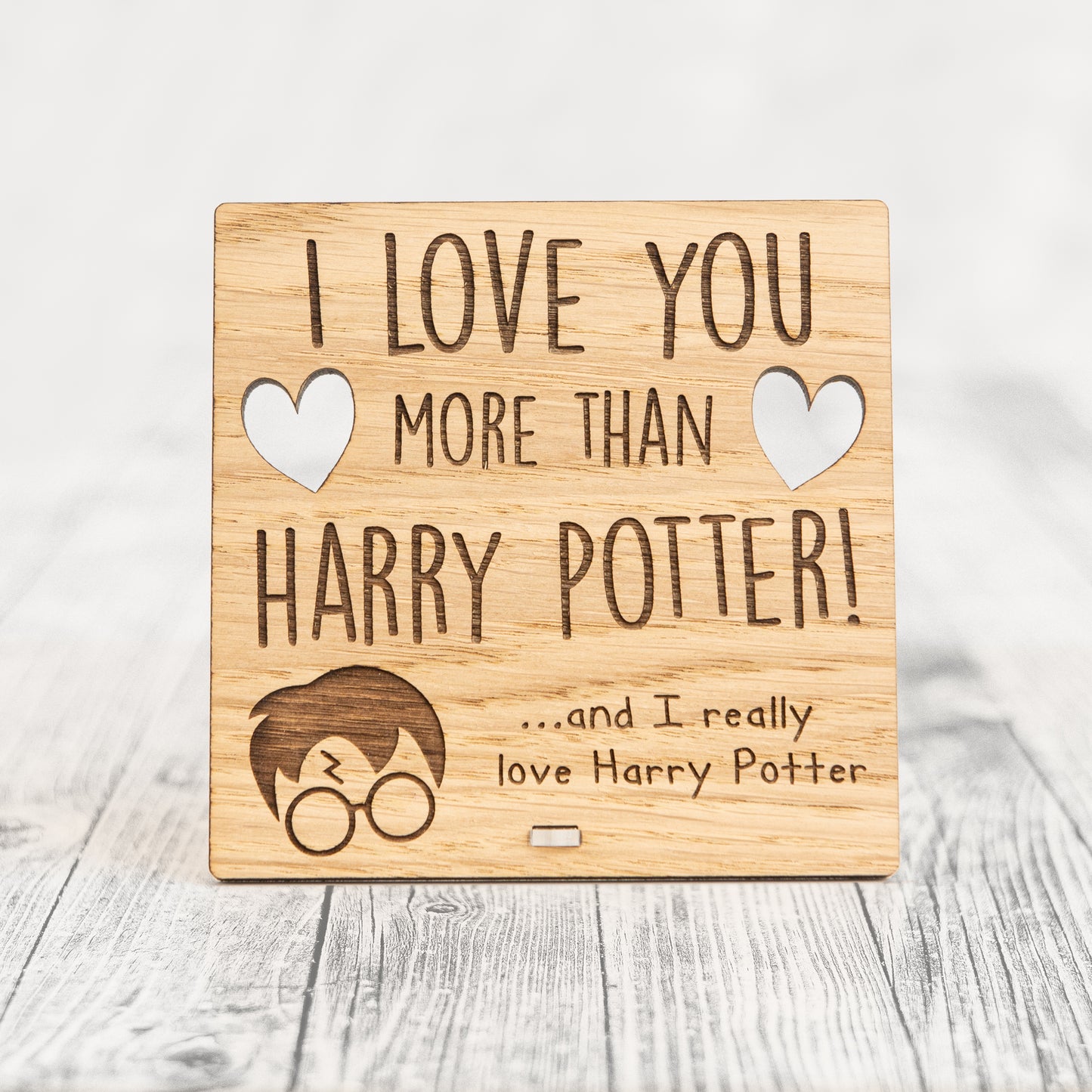 I Love You More Than HARRY POTTER - Wooden Valentine's Day Plaque
