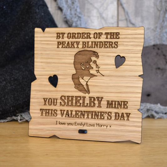 Peaky Blinders - Thomas Shelby - Funny Valentines Day Wooden Plaque