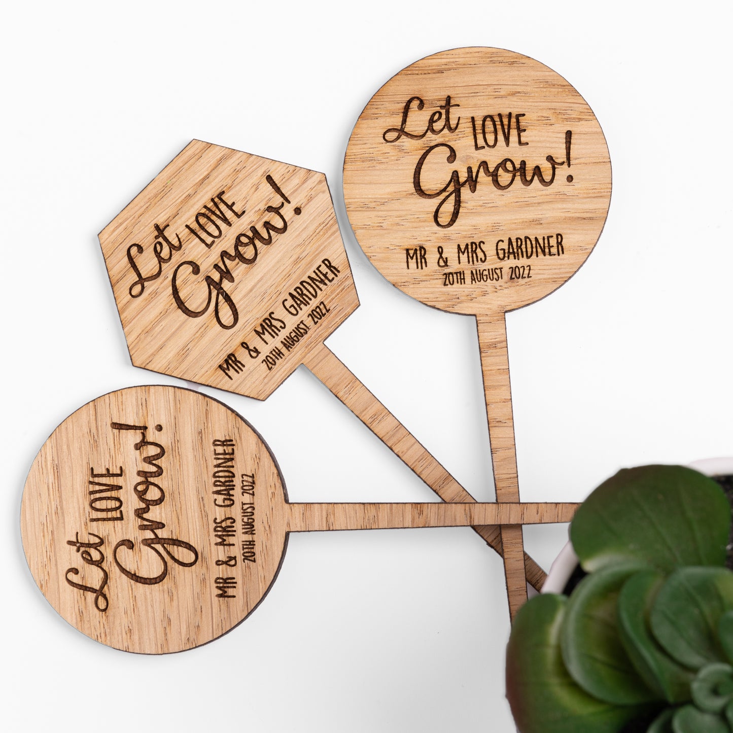 Wooden Plant Stakes - Personalised Wedding Favours