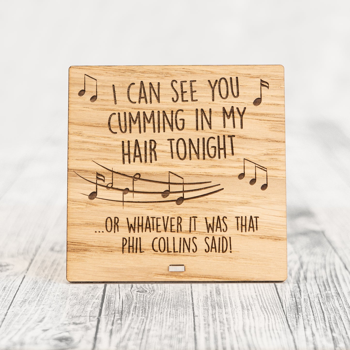 PHIL COLLINS - Rude Song Lyrics - Funny Valentines Day Plaque