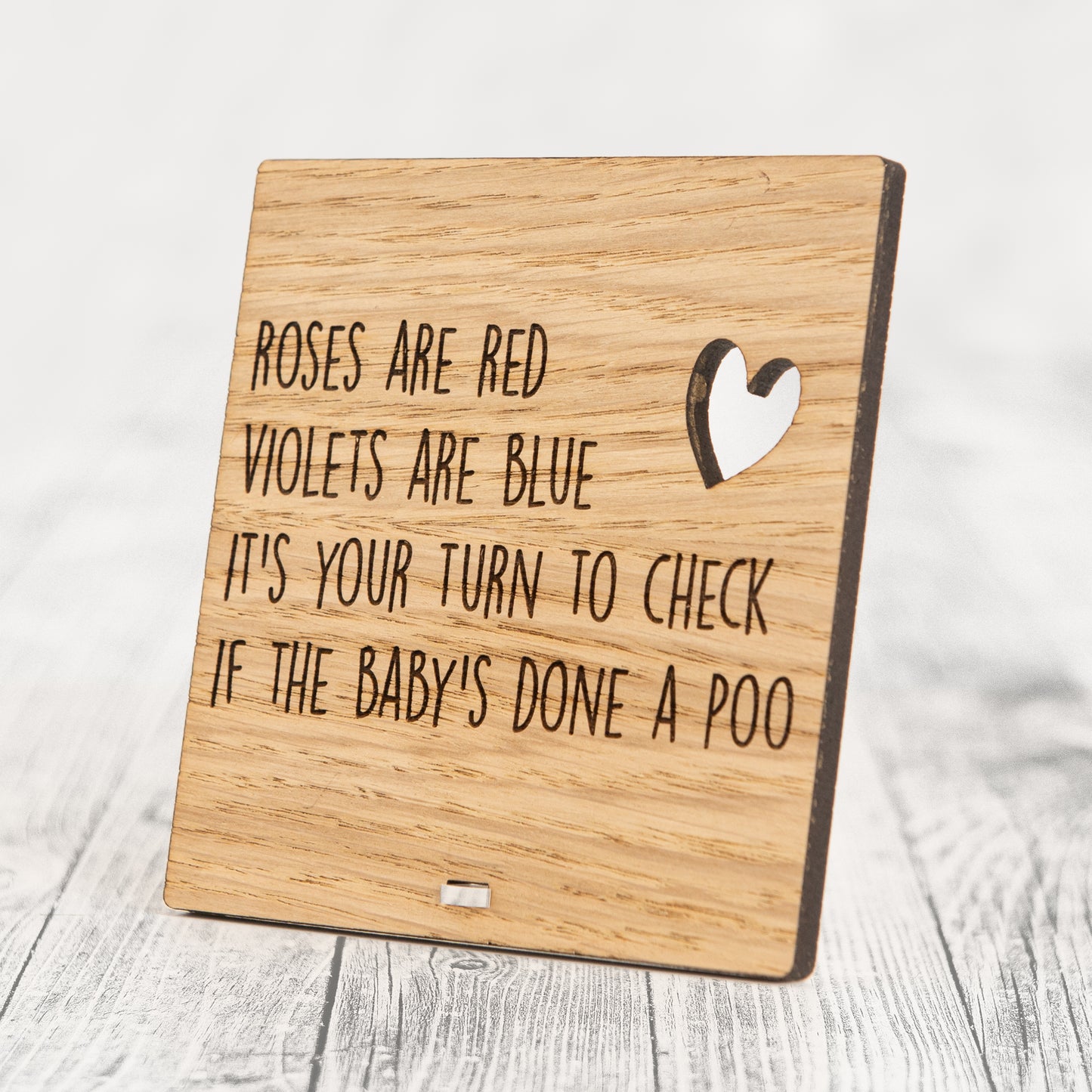 ROSES ARE RED - New Parent Mum Dad Funny Valentines Day Plaque
