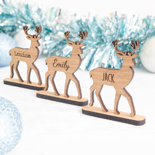 Personalised Reindeer Place Names For The Christmas Table