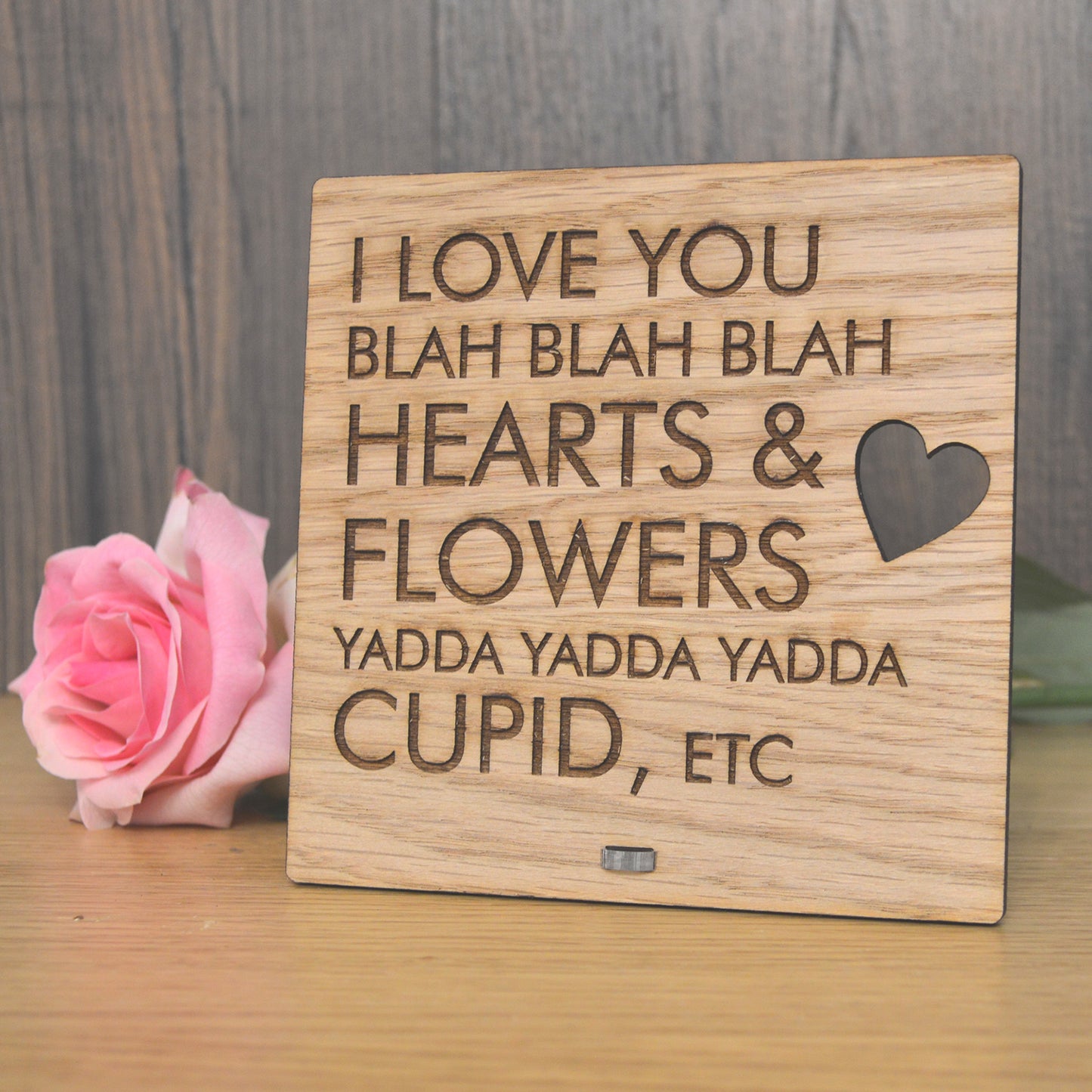 Sarcastic Cynical Anti Valentines Day Wooden Plaque