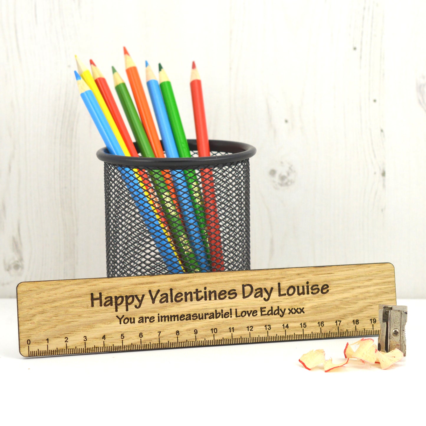 Personalised Wooden Valentines Day Ruler