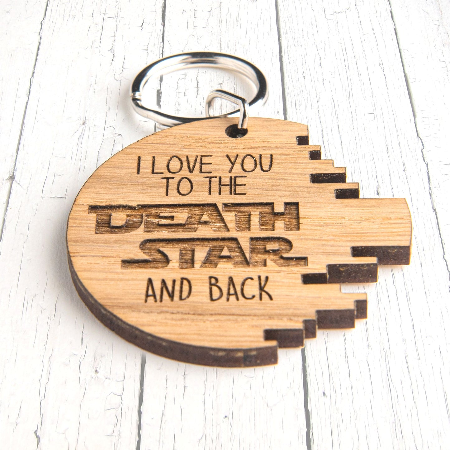 I Love You To The DEATH STAR and BACK - Valentines Day Star Wars Keyring Gift