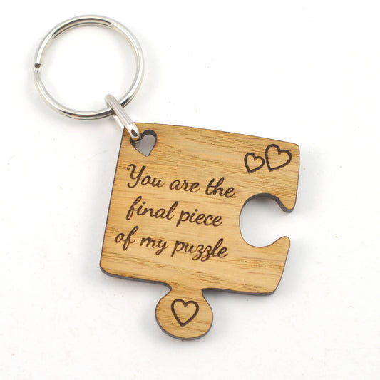 You ARE The FINAL Piece Of My Puzzle - Jigsaw Keyring Valentines Day Gift