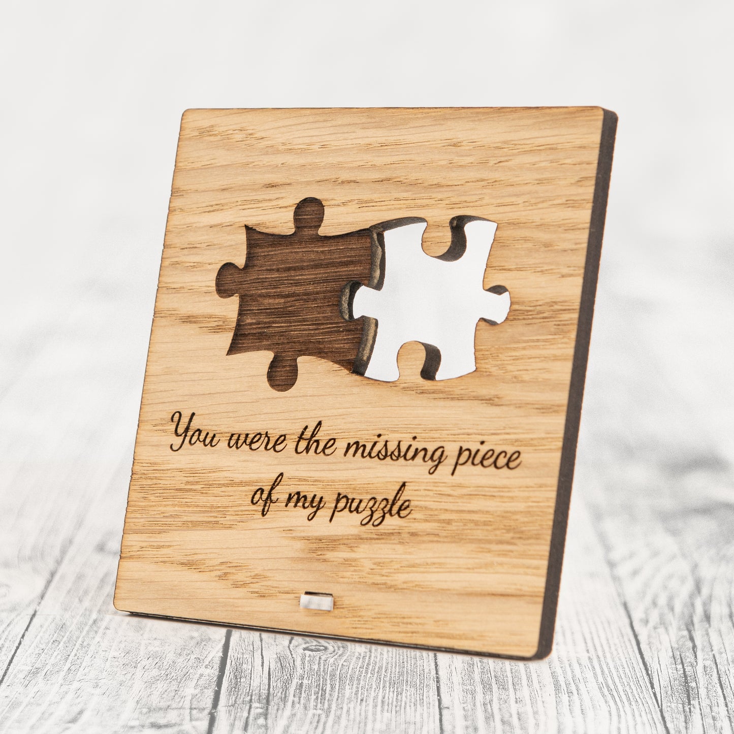 YOU ARE THE MISSING PIECE OF MY PUZZLE - Jigsaw Piece Valentines Day Plaque