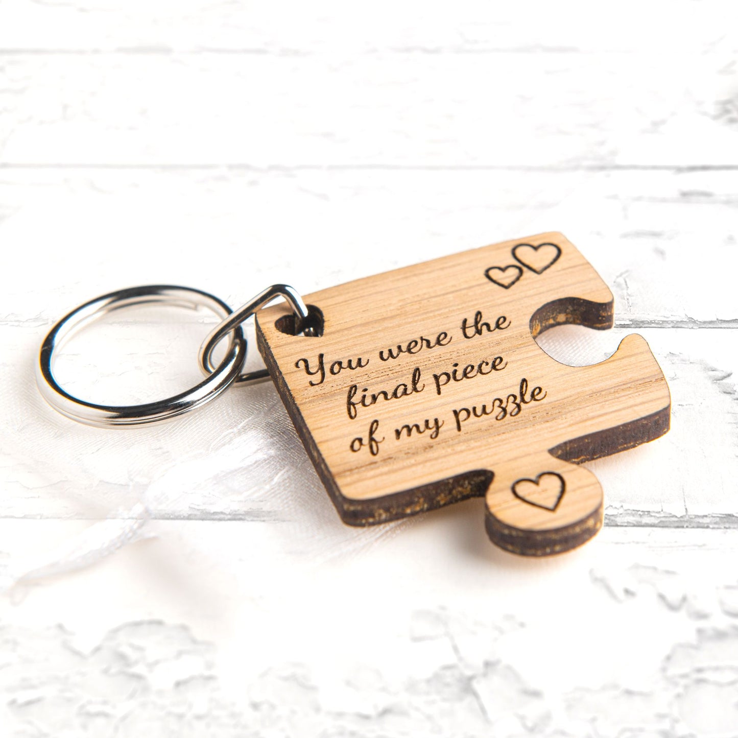 You WERE The FINAL Piece Of My Puzzle - Jigsaw Keyring Valentines Day Gift