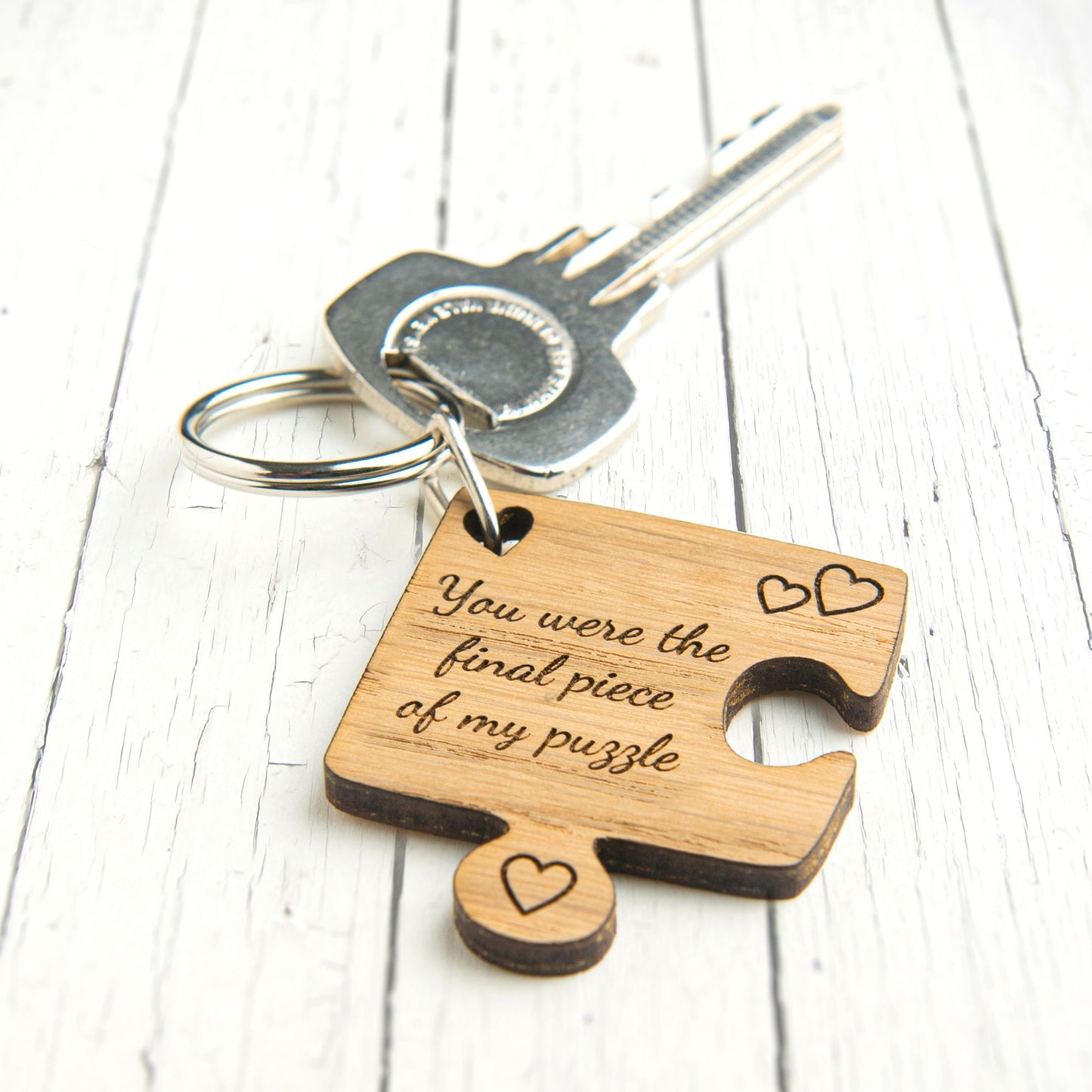 You WERE The FINAL Piece Of My Puzzle - Jigsaw Keyring Valentines Day Gift