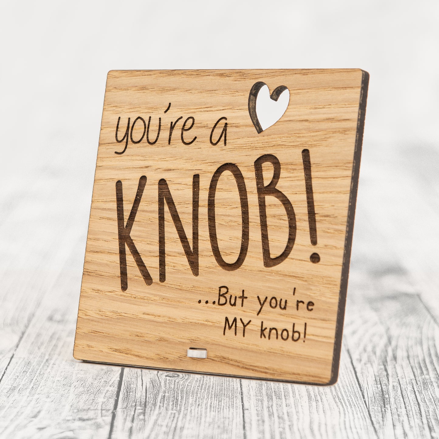 YOU'RE A KNOB - Rude Funny Valentines Day Plaque
